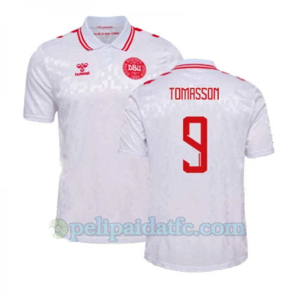 Tomasson #9 Tanska Jalkapallo Pelipaidat EM 2024 Vieraspaita Miesten