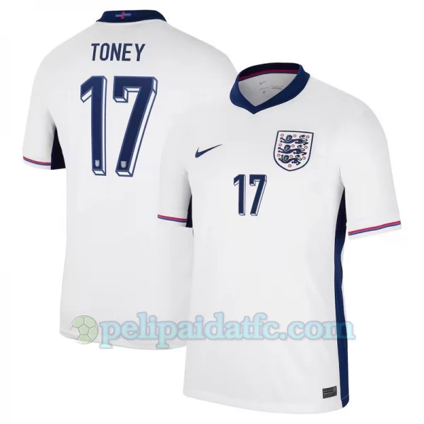 Toney #17 Englanti Jalkapallo Pelipaidat EM 2024 Kotipaita Miesten