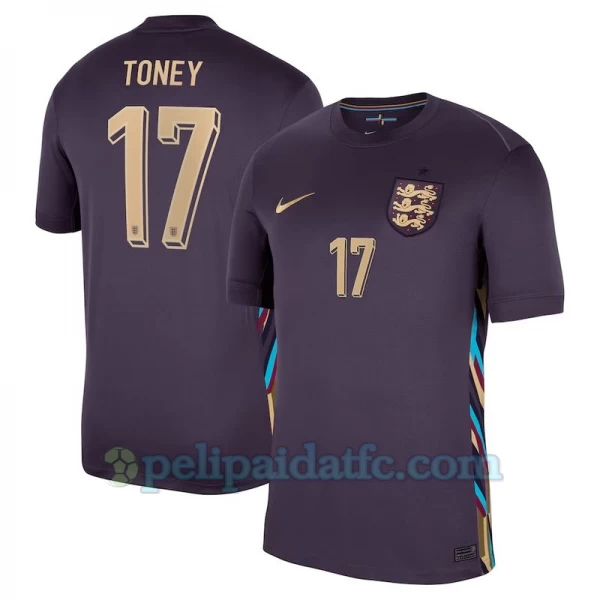 Toney #17 Englanti Jalkapallo Pelipaidat EM 2024 Vieraspaita Miesten