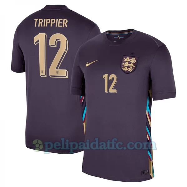 Trippier #12 Englanti Jalkapallo Pelipaidat EM 2024 Vieraspaita Miesten