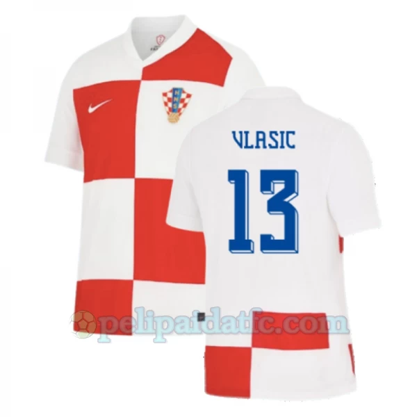 Vlasic #13 Kroatia Jalkapallo Pelipaidat EM 2024 Kotipaita Miesten