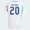 Zacagni #20 Italia Jalkapallo Pelipaidat EM 2024 Vieraspaita Miesten