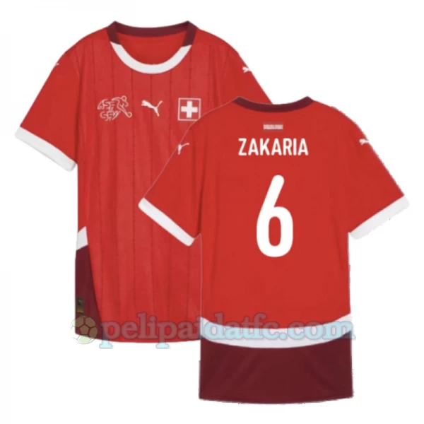 Zakaria #6 Sveitsi Jalkapallo Pelipaidat EM 2024 Kotipaita Miesten