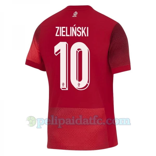 Zielinski #10 Puola Jalkapallo Pelipaidat EM 2024 Vieraspaita Miesten